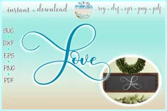 Love Horizontal Wood Sign SVG Dxf Eps Png PDF Product Image 1