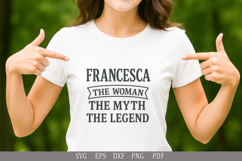 Francesca Personalized Name SVG Gift and T-Shirt Design Product Image 1