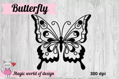 Butterflies svg Silhouette Cut files for Cricut, Hand drawn Product Image 2