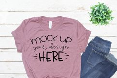 Mock up Bella Canvas 3001 Heather Mauve Unisex Mockup Product Image 1