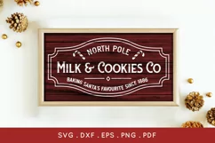 Milk and Cookies Co Christmas Sign svg eps png pdf dxf Product Image 1