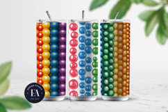 Rainbow Beads Digital paper, Colorful beads pattern Product Image 2