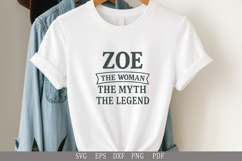 Zoe Legend T-Shirt PNG SVG DXF EPS PDF File Pack Product Image 1
