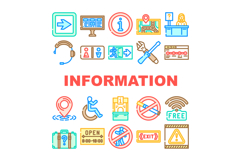information data knowledge icons set vector Product Image 1