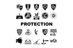 protection durability product icons set vector Product Image 1