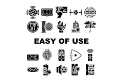 ease of use convenience product icons set vector Product Image 1
