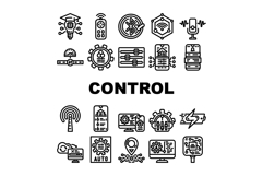 modern technology control product icons set vector Product Image 1