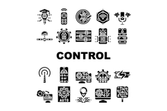modern technology control product icons set vector Product Image 1