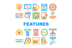additional features product icons set vector Product Image 1