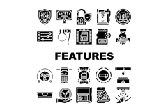 additional features product icons set vector Product Image 1