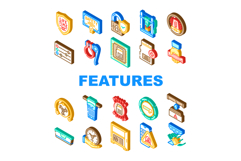 additional features product icons set vector Product Image 1