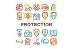 safety protection product icons set vector Product Image 1