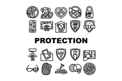 safety protection product icons set vector Product Image 1