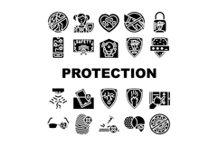 safety protection product icons set vector Product Image 1