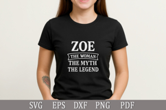 Zoe Legend T-Shirt PNG SVG DXF EPS PDF File Pack Product Image 3