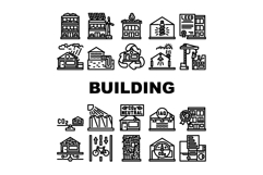 green building sustainability eco icons set vector Product Image 1