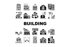 green building sustainability eco icons set vector Product Image 1