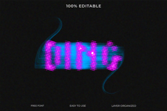 3D editable text effect for a glowing pink title Product Image 1