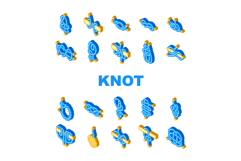 nautical knot marine ship icons set vector Product Image 1