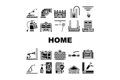 home maintenance cleaning icons set vector Product Image 1