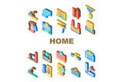 home maintenance cleaning icons set vector Product Image 1