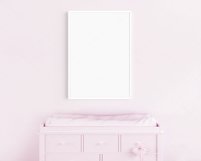 Girl&#039;s Room Nursery A4 White Frame Digital Pink Mockup/M202 Product Image 7