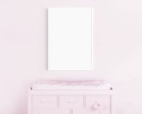 Girl's Room Nursery A4 White Frame Digital Pink Mockup/M202 Product Image 7