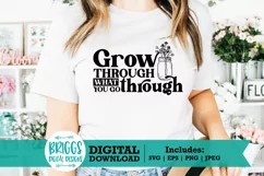 Inspirational svg | flowers svg, women motivational shirt Product Image 1