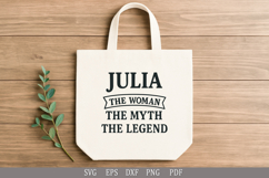 Julia Woman Myth Legend Personalized Name SVG Cut File Product Image 4