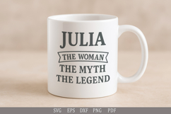 Julia Woman Myth Legend Personalized Name SVG Cut File Product Image 5