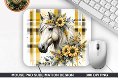 Asino Mouse Pad Sublimation, Animals Mouse Pad PNG Product Image 1