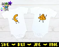 Mac and Cheese - Best Friends SVG - Twin Bodysuit SVG Product Image 2