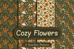Cozy Flowers Seamless Patterns Product Image 1