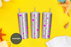 Stainless Steel Skinny Tumblers Mockup full wrap, Summer Product Image 2