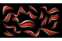 Abstract Brushstroke Vector. Red. Colorful Liquid Wave. Product Image 1