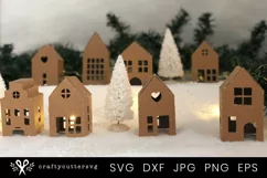 Christmas Village Svg Bundle |DIY Christmas 3D House - Free Design of The Week Product Image 5