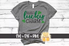 Mama's Lucky Charm - St Patrick's Day SVG PNG DXF Cut Files Product Image 1
