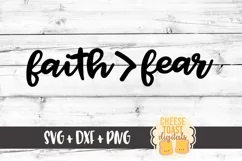 Faith Fear - Religious SVG PNG DXF Cut Files Product Image 2