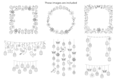 Easter Harmony Doodle Clipart and Seamless Patterns Product Image 4