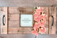 Farmhouse Square Sign | Craft mock up Product Image 1