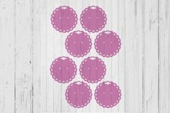 Doily earring card template dxf svg png ai files Product Image 1