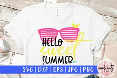 Hello sweet summer - Summer SVG EPS DXF PNG Cut File Product Image 1