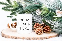 Mug Mockup Christmas 11 Oz Blank White Coffee Cup Handle Product Image 1