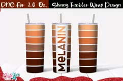 Melanin 20 Oz. Skinny Tumbler Wrap Design Sublimation Product Image 1