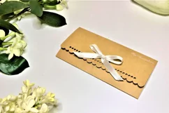 Cash Envelope with Ribbon Holes - SVG, DXF, PDF file formats Product Image 1