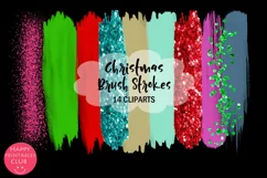Christmas Brush Strokes Clipart I Brush Strokes Clipart Product Image 2