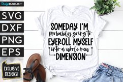 Eyeroll Myself SVG DXF PNG EPS Product Image 1