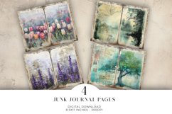 Watercolour Scenic Junk Journal Digital Paper Bi-fold Product Image 1