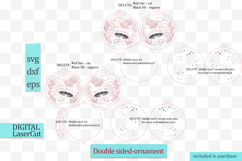 Fairy on a mushroom Sun-catcher Ornament svg Laser cut file Product Image 2