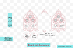 Sunflowers Sun-catcher Ornament svg Mothers day Birthday tag Product Image 3
